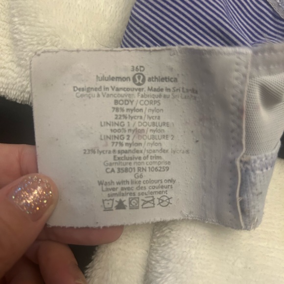 Women's Purple and Gray Sports Bra lot Lululemon Tatatamer 36D - Picture 3 of 10